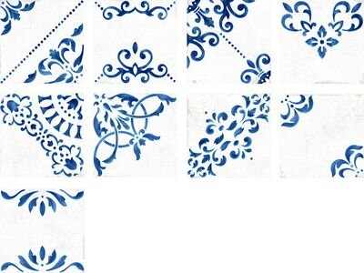 Купить Wow Blanc Et Bleu Antique Decor Mix 18,5х18,5 