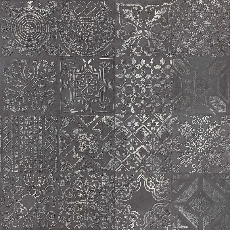 Купить Abitare la Ceramica Icon Dec.Patchwork Black Lapp 60x60 