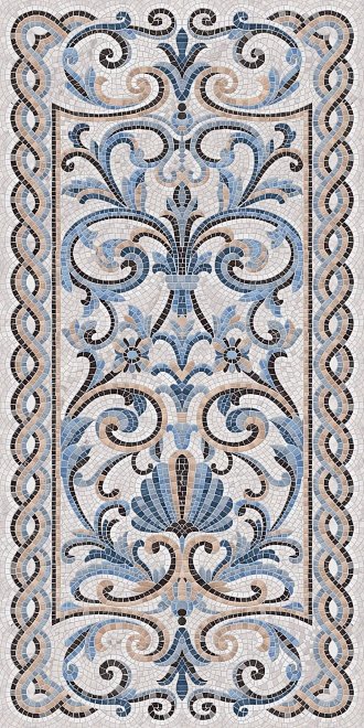 Купить Ковёр Мозаика Синий Декорированный Лап. 119,5Х238,5 