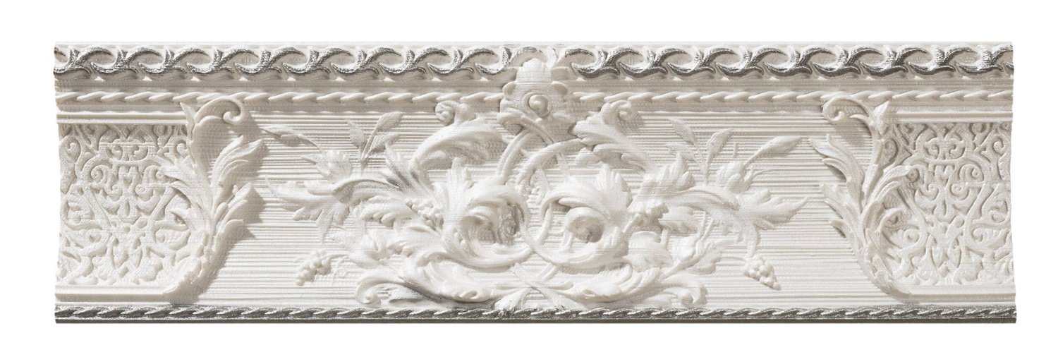 Купить Azulev Delice Listelo Decoro Blanco 9x29 