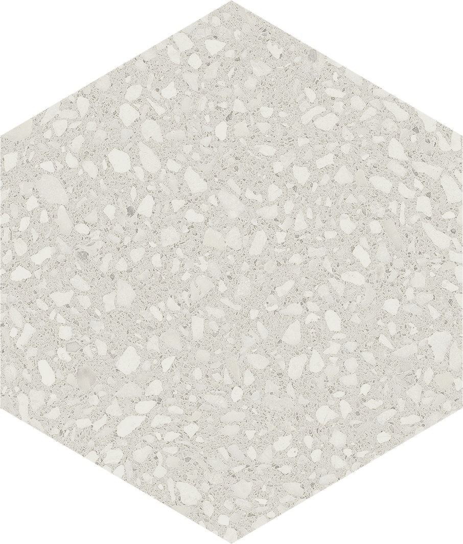 Купить APE Hexagon Terrazzo White Matt 23x26 