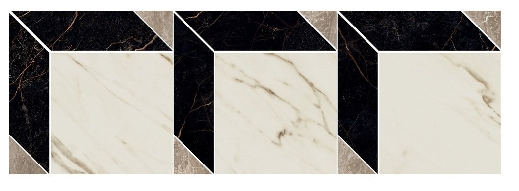 Купить Gardenia Orchidea Marble Mos.Cube Nero-Bianco-Grigio 19,5x58,5 