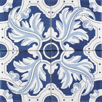 Купить Adex Cuarteada Decorado Chinchon Azul 15x15 