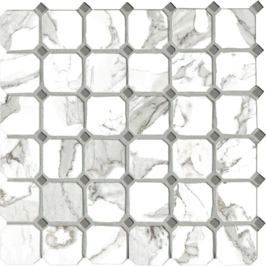 Купить Vallelunga Calacatta Ottagona 30х30 (Tozz.5x5) 