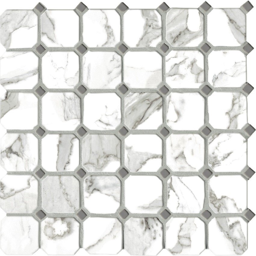 Купить Vallelunga Calacatta Ottagona 30х30 (Tozz.5x5) 