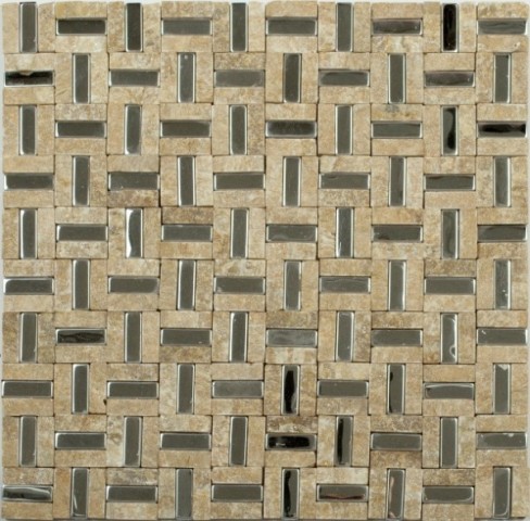 Купить NS Mosaic Metal Mк-818 Метал Камень (15*48*10) 30x30 