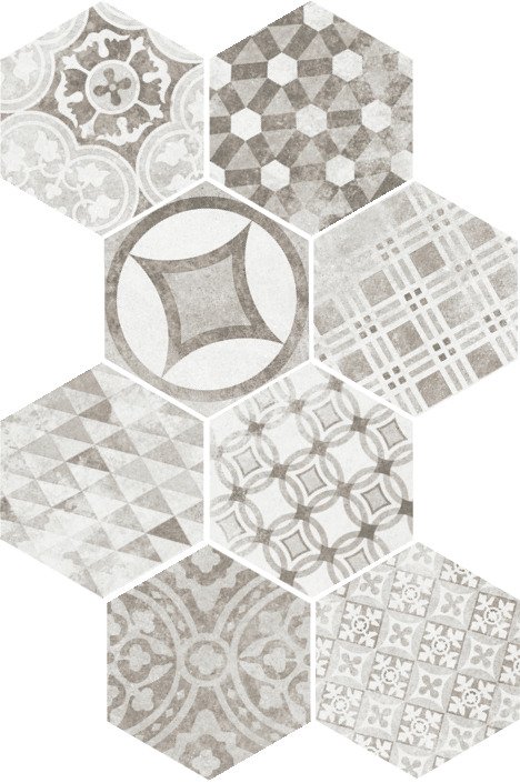 Купить Equipe Hexatile Cement Garden Grey 17,5х20 