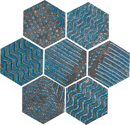Купить Naxos Raku Esagona Turquoise 35,5x37 