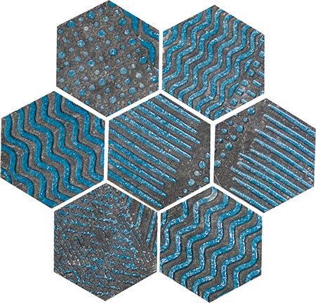 Купить Naxos Raku Esagona Turquoise 35,5x37 