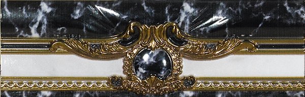 Купить El-Molino Siracusa Sofia Decor Negro Cenefa 8x25 