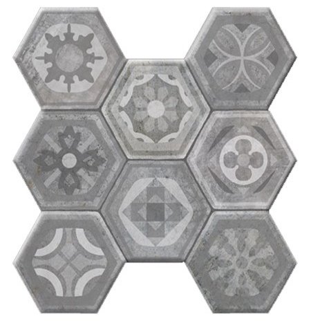 Купить Kerlife Hexagonal Asland Gris Pav 37,2х38,8 