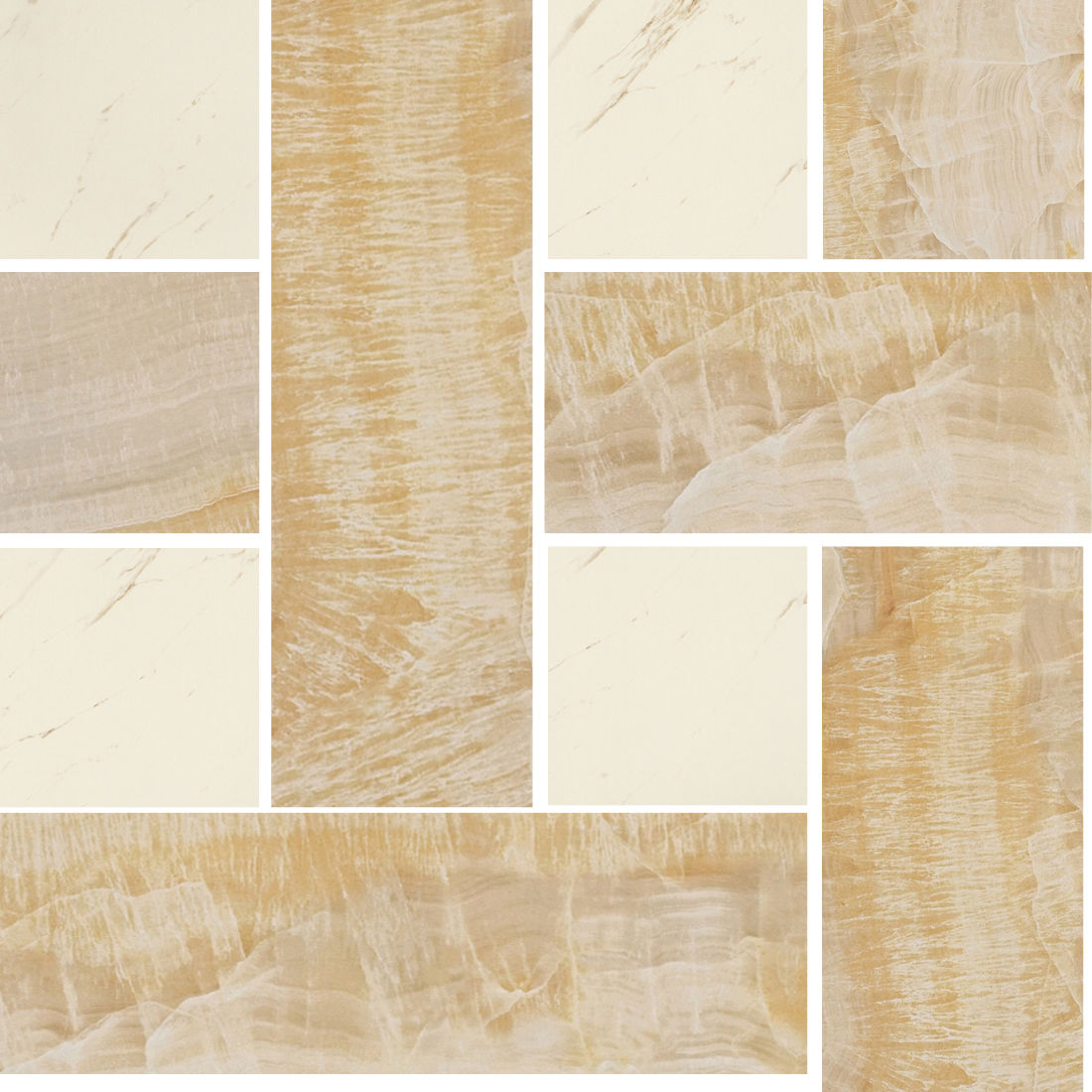 Купить Gardenia Orchidea Marble Mosaico Chesterfield Oro-Bianco 29,1х29,1 