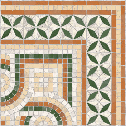 Купить Vives Via Appia Cantonera Paxos Verde 43,5x43,5 