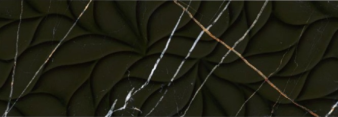 Купить Eletto Ceramica Black&Gold Struttura Decor 24,2x70 