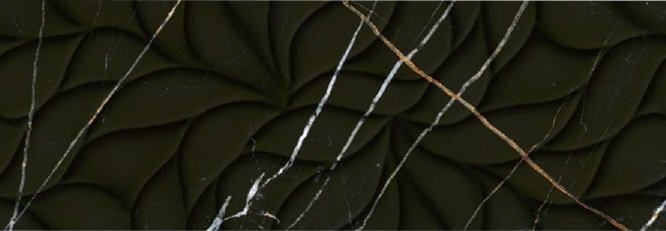 Купить Eletto Ceramica Black&Gold Struttura Decor 24,2x70 