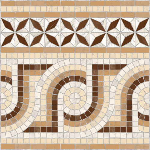 Купить Vives Via Appia Cenefa Nola Marron 43,5x43,5 