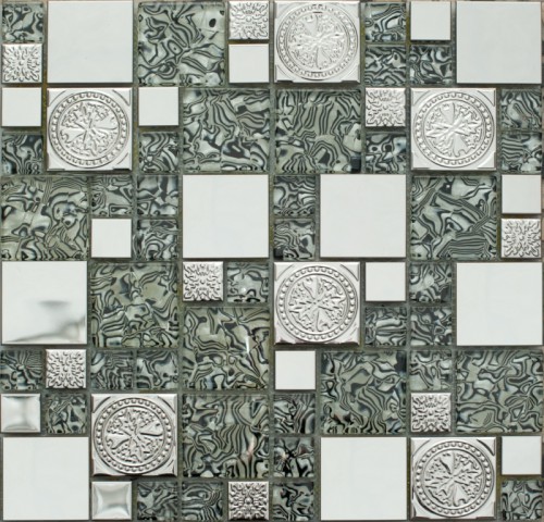 Купить NS Mosaic Metal Ms-620 Метал Стекло (23*48*8) 30x30 