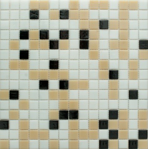 Купить NS Mosaic Econom Mix17 Стекло Черно-Бело-Коричн (Бумага) (20*20*4) 32,7x32,7 