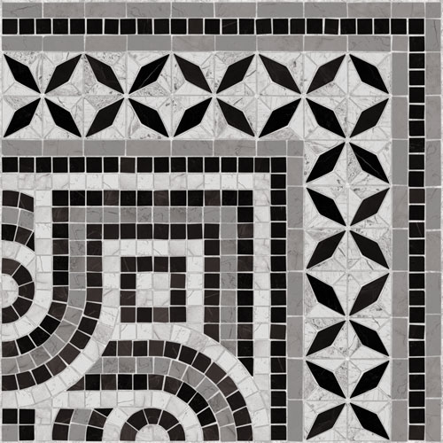 Купить Vives Via Appia Cantonera Paxos Negro 43,5x43,5 